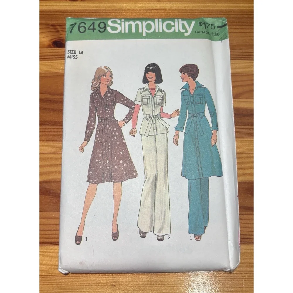 Vintage 1960s–1970s Simplicity Sewing Patterns Lot of 6 – Misses Mod & Retro
